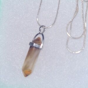 Montana Moss Agate Sterling Silver 24” Necklace